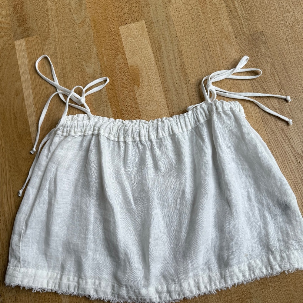 Bella Dahl  White Linen Top